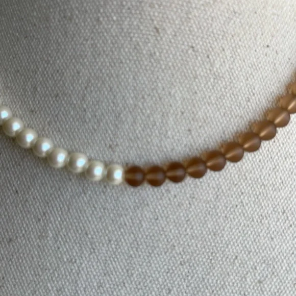 Sterling Silver Fresh water Pearl & Swarovski Crystal Necklace & earrings set.